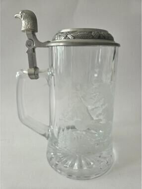 Domex Vintage German Etched Glass Stein